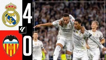 خلاصه بازی رئال مادرید 4 - والنسیا 0