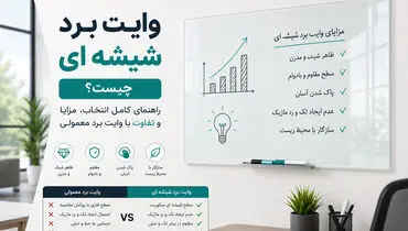 وایت برد شیشه ای چیست؟ راهنمای کامل انتخاب، مزایا و تفاوت با وایت برد معمولی