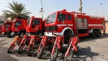 آتش سوزی در پالایشگاه شوشتر + ویدئو
