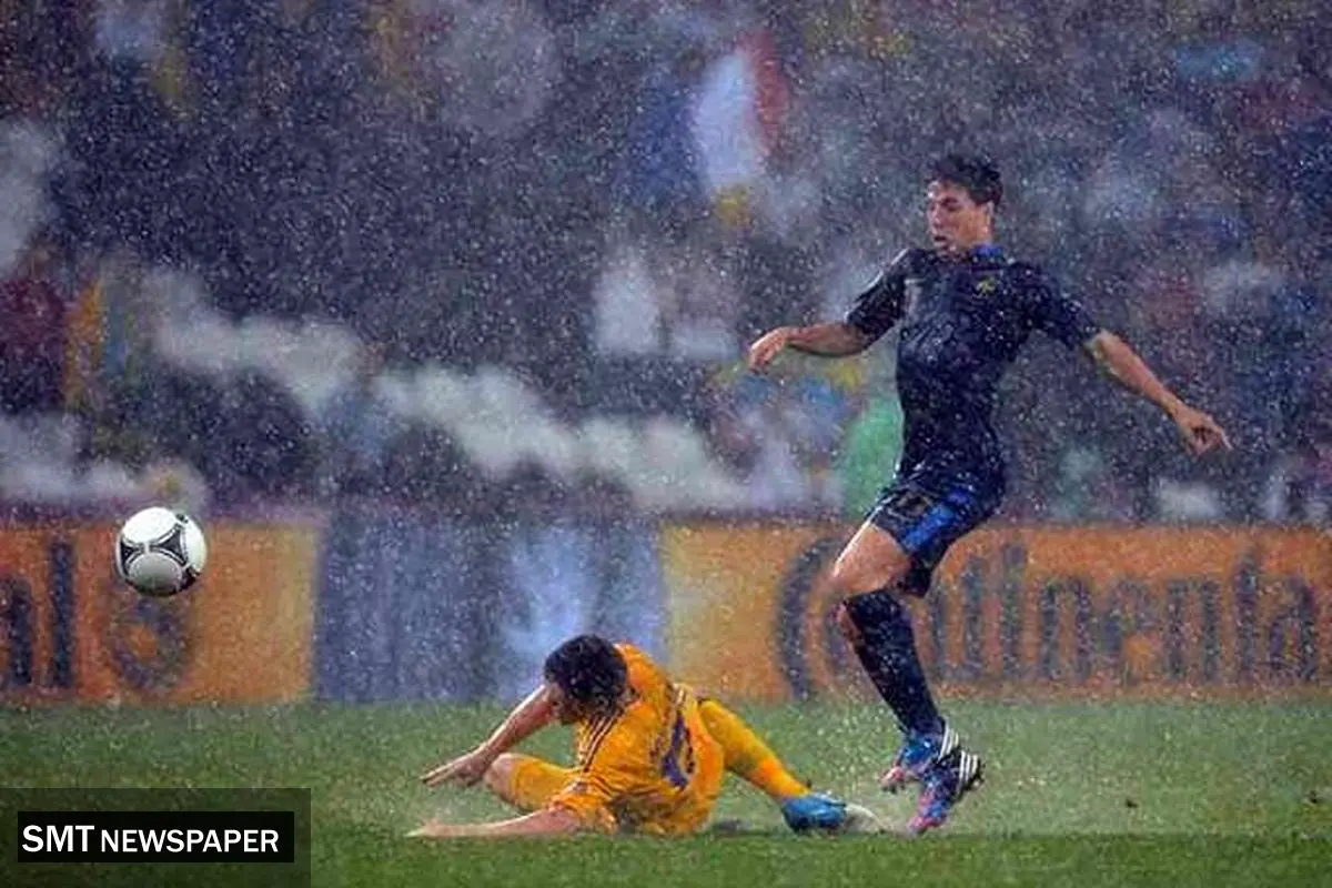 باران شدید بازی لیگ یکی را لغو کرد