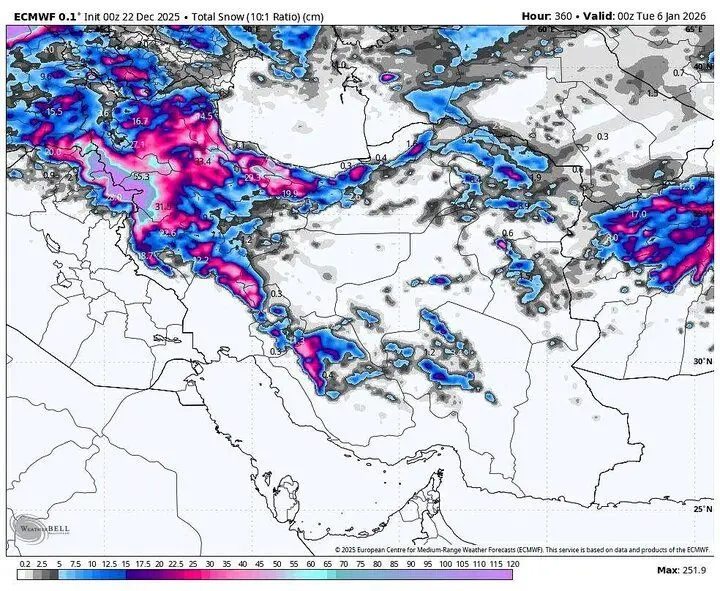 هشدار هواشناسی: سامانه بارشی تازه به تهران و ۱۰ استان می‌رسد