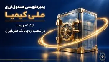 پذیره‌نویسی صندوق ارزی «ملی کیمیا» از ۲۸ مهرماه در شعب ارزی بانک ملی ایران+ لیست شعب ارزی