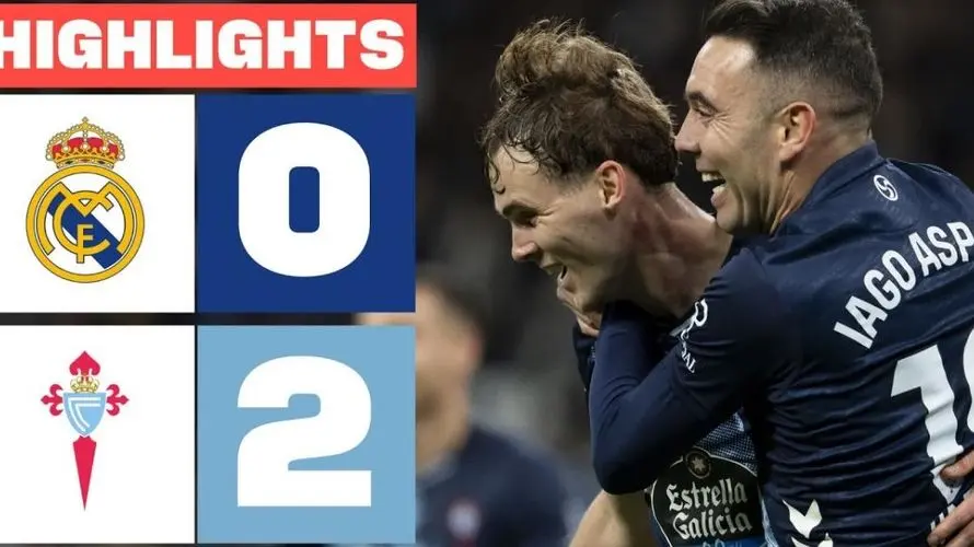 خلاصه بازی رئال مادرید 0 - سلتاویگو 2