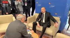 نشستن الهام علی اف مقابل پاشینیان خبر ساز شد + فیلم