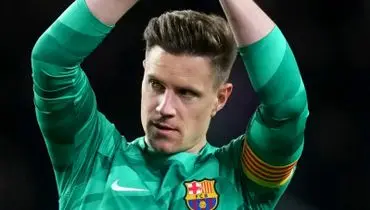 تراشتگن پس از چهار ماه دوری، دوباره به تمرینات بارسلونا برگشت