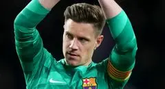 تراشتگن پس از چهار ماه دوری، دوباره به تمرینات بارسلونا برگشت