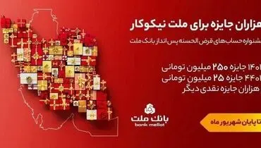 تمدید مهلت جشنواره حساب های قرض الحسنه پس انداز بانک ملت تا پایان شهریور
