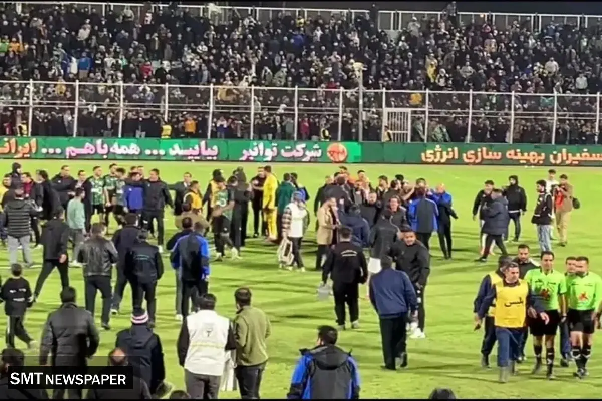 درگیری شدید ساپینتو و رحمتی پس از سوت پایان