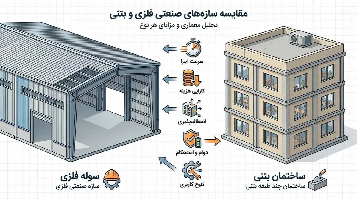 مقایسه سوله و ساختمان‌های بتنی؛ کدام‌یک برای صنعت مناسب‌تر است؟