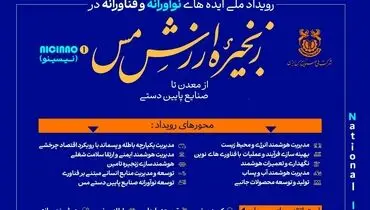 تمدید مهلت شرکت در رویداد ملی «ایده‌های نوآورانه و فناورانه در زنجیره ارزش مس»
