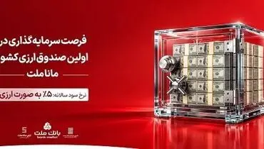 فرصت سرمایه گذاری و کسب درآمد ارزی در صندوق ارزی مانا ملت با ضمانت نقدشوندگی بانک ملت