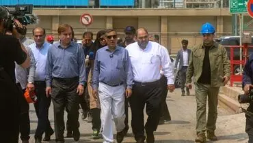 بازدید معاون اجرایی رئیس جمهور از پتروشیمی جم در عسلویه