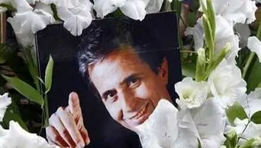 میز عزای ساده مسعود رسام، همسر سابق فریبا نادری + عکس