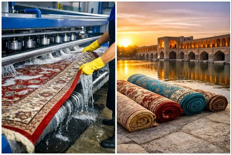 بهترین قالیشویی در اصفهان برای نوروز 1405 | راهنمای انتخاب مطمئن و حرفه‌ای