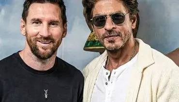 دیدار مسی و شاهرخ خان در حاشیه سفر لئو به هند +‌ عکس