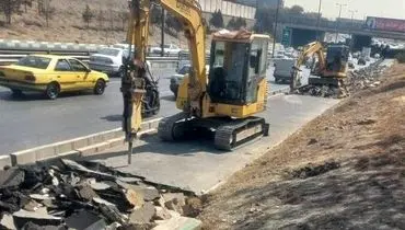 آغاز عملیات عمرانی در مسیر غربی بزرگراه شهید لشگری