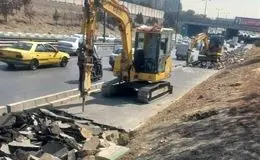 آغاز عملیات عمرانی در مسیر غربی بزرگراه شهید لشگری