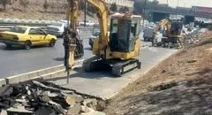آغاز عملیات عمرانی در مسیر غربی بزرگراه شهید لشگری
