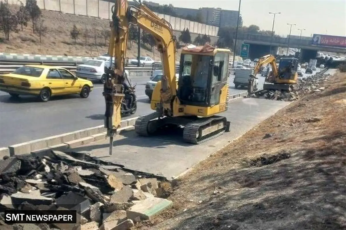 آغاز عملیات عمرانی در مسیر غربی بزرگراه شهید لشگری