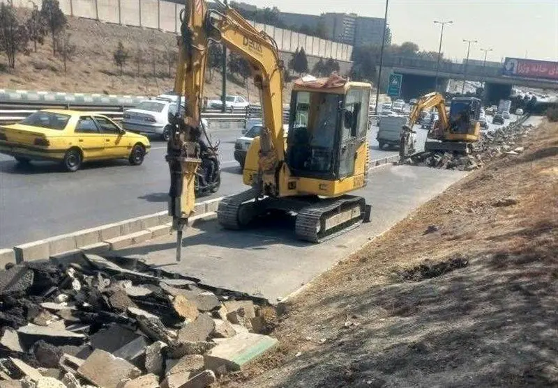 آغاز عملیات عمرانی در مسیر غربی بزرگراه شهید لشگری