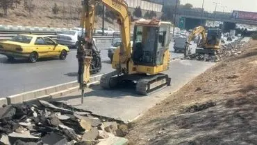 آغاز عملیات عمرانی در مسیر غربی بزرگراه شهید لشگری