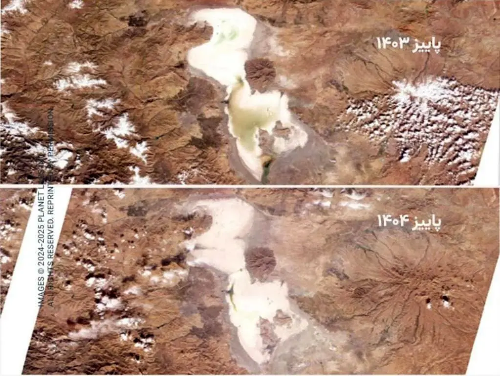 دریاچه ارومیه به خشکی کامل رسید