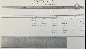 فیش حقوقی سرپرست سابق وزارت صمت افشا شد