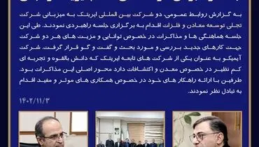 «جلسه راهبردی شرکت های معظم ایریتک و تجلی»