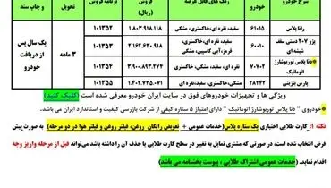فوری/ زمان پیش فروش جدید ایران خودرو اعلام شد + جدول