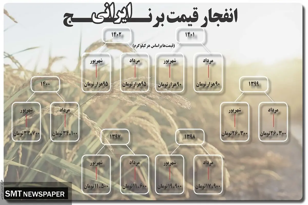 انفجار قیمت برنج ایرانی
