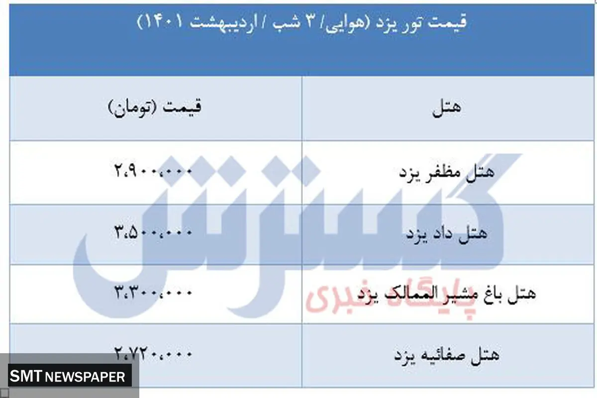 سفر رویایی ۳ روزه به یزد فقط با ۲میلیون