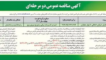 آگهی مناقصه دو مرحله ای شهرداری قم جهت احداث فضای شهری ریل راه آهن