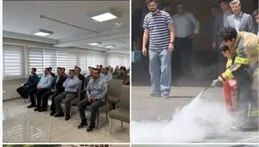 برگزاری مانور ایمنی و مقابله با آتش در بیمه دی
