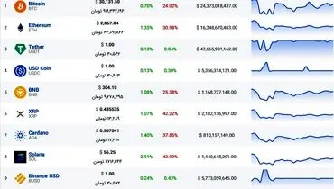 بیت کوین توان رشد ندارد + قیمت رمزارزها