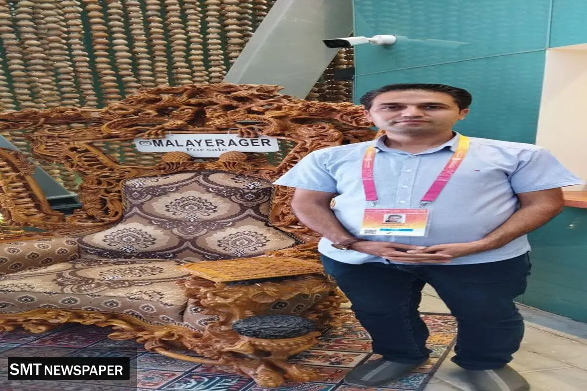 ساخت بزرگترین مبل منبت سه‌بعدی جهان در ایران