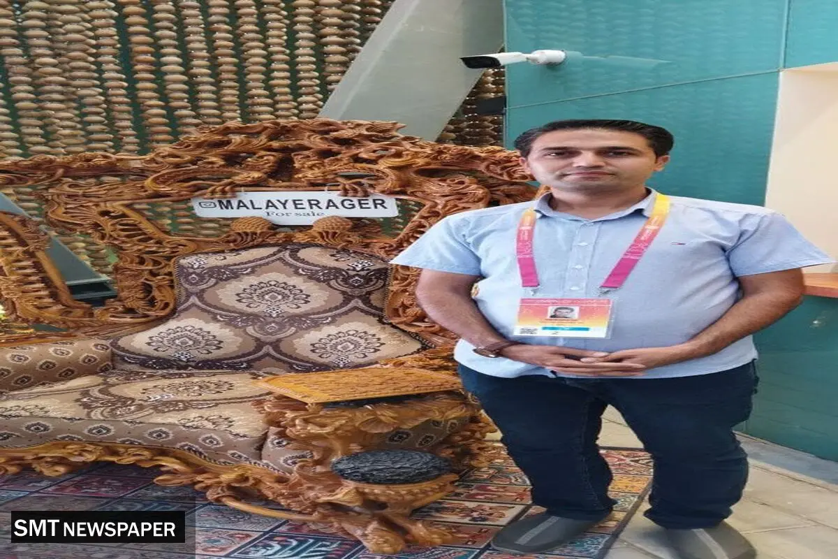 ساخت بزرگترین مبل منبت سه‌بعدی جهان در ایران