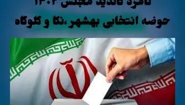 اسامی پذیرفته شدگان نامزد کاندید مجلس بهشهر،نکا و گلوگاه-سیدنورمحمدعقیلی