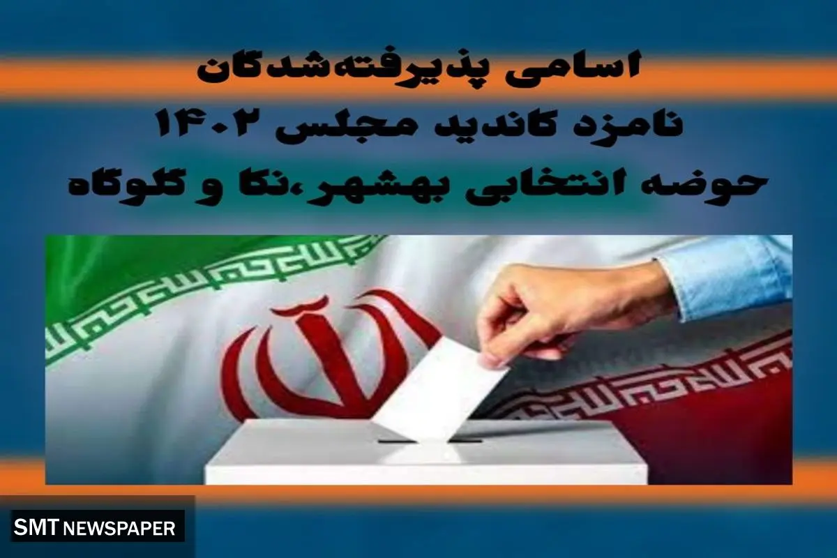 اسامی پذیرفته شدگان نامزد کاندید مجلس بهشهر،نکا و گلوگاه-سیدنورمحمدعقیلی