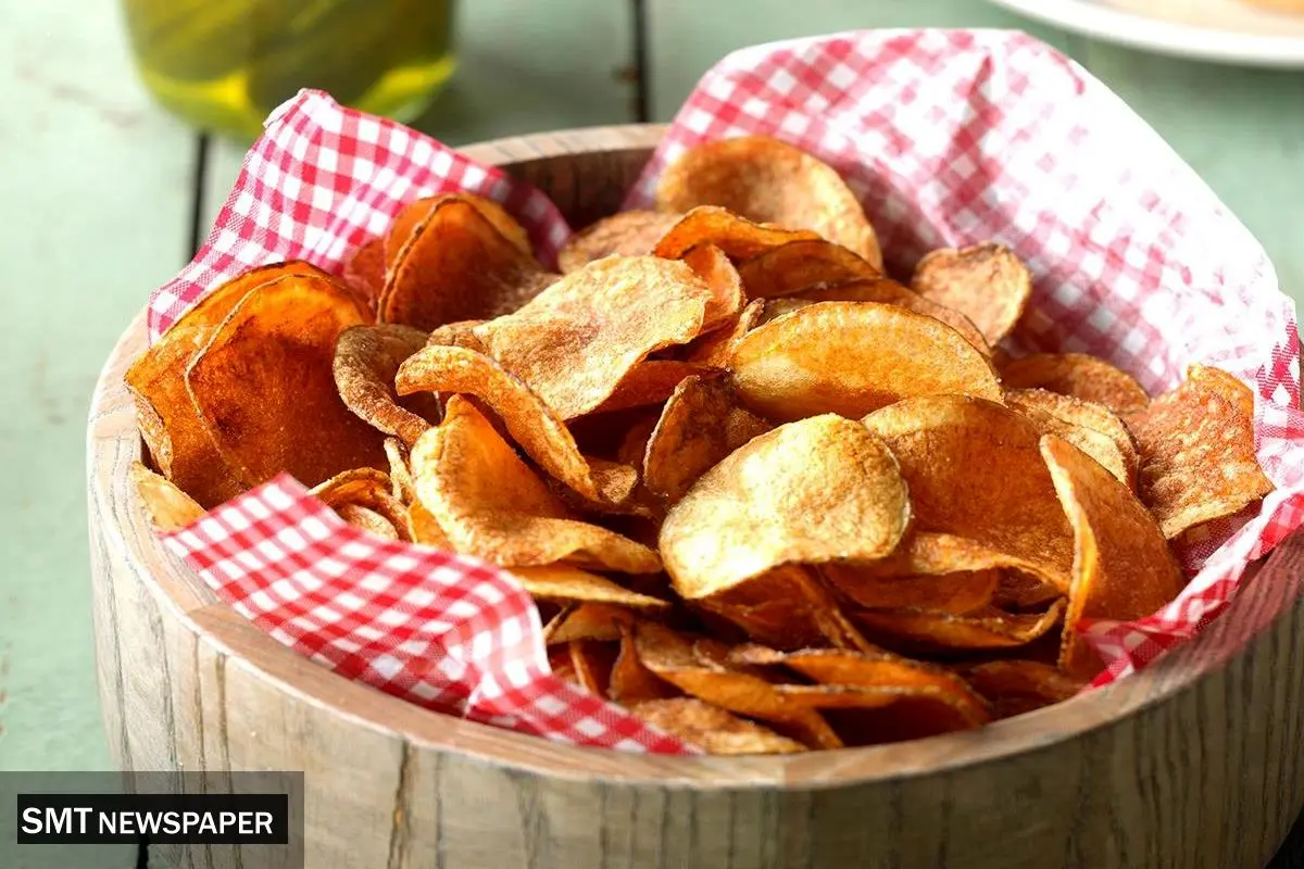 طرز تهیه ی چیپس خانگی با طعم کچاپ‚ریحان‚پنیری و ساده