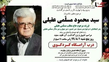 سالار عقیلی سیاه پوش شد+عکس