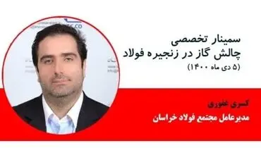 غفوری: قطع گاز برنامه تولید فولادی ها را عقب می اندازد