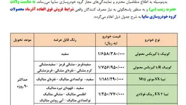 آغاز فروش فوق‌العاده محصولات سایپا از شنبه