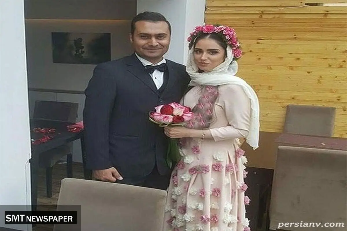 عکس های منتشر شده از عروسی خانوم بازیگر با لباس عروس گل گلی +عکس