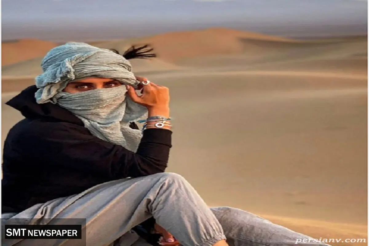 ژست عجیب الناز شاکردوست در کویر+عکس