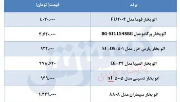 اتو بخار در بازار چقدر خرید و فروش می شود ؟