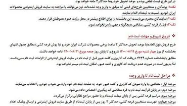 آخرین مهلت ثبت نام فروش فوق العاده ایران خودرو اعلام شد