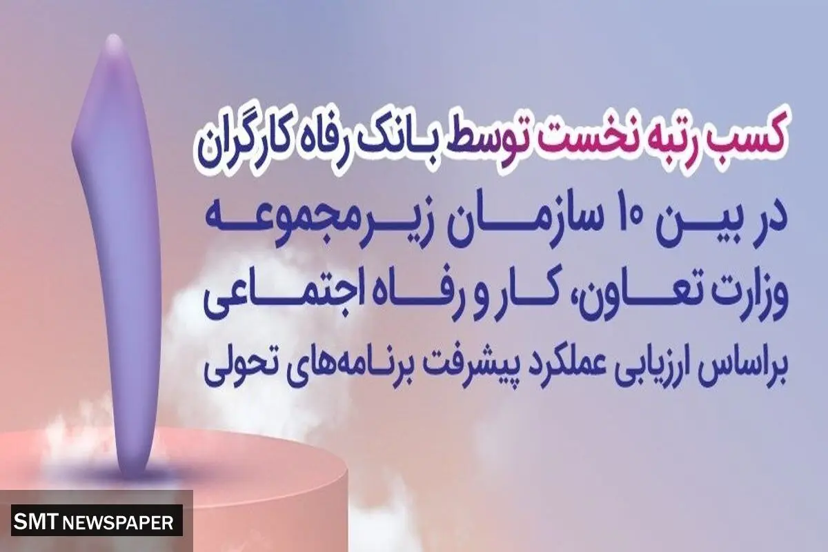 بانک رفاه کارگران دستگاه برتر در پیشبرد برنامه‌های تحولی معرفی شد