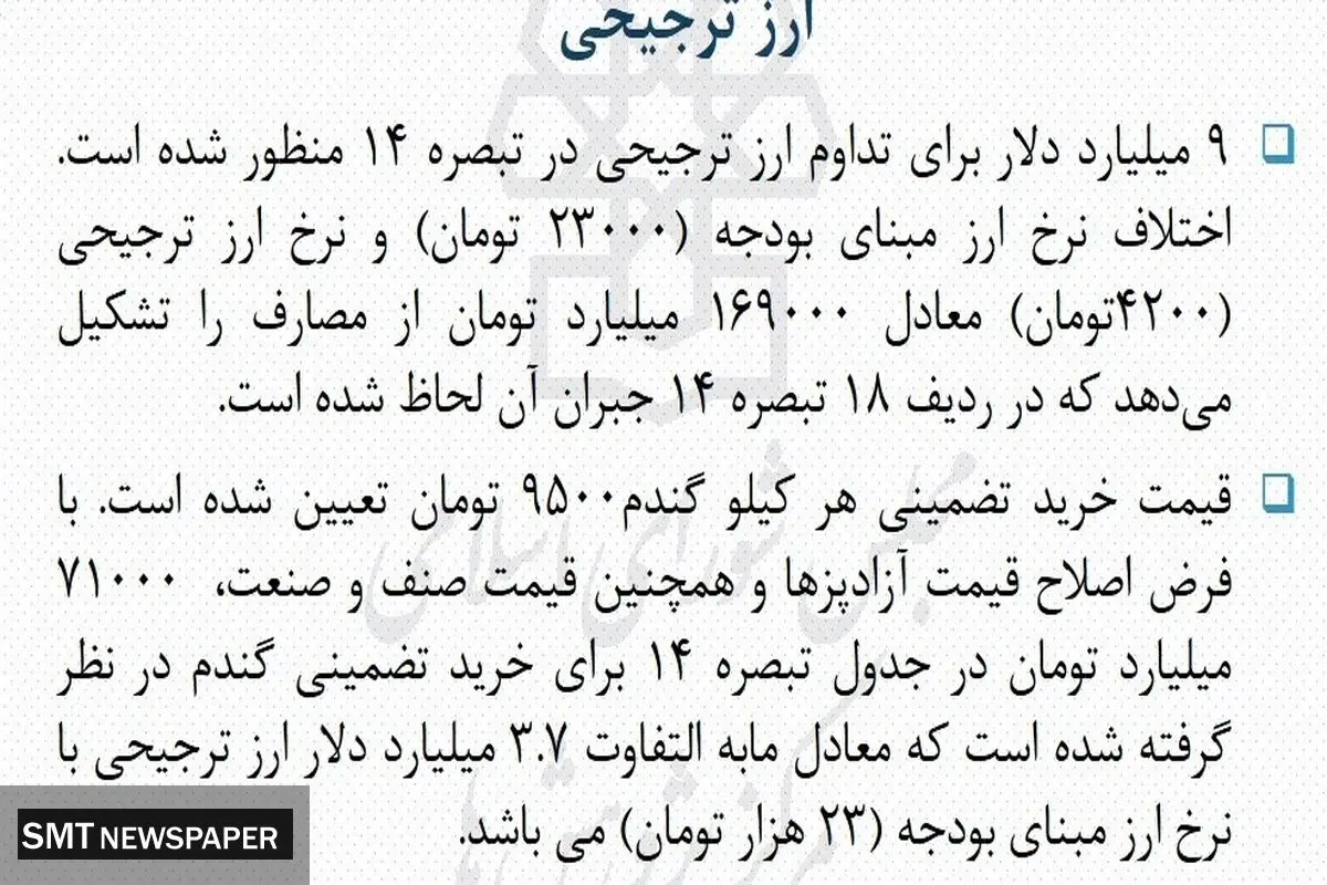 تخصیص ارز ترجیحی به کالاهای اساسی