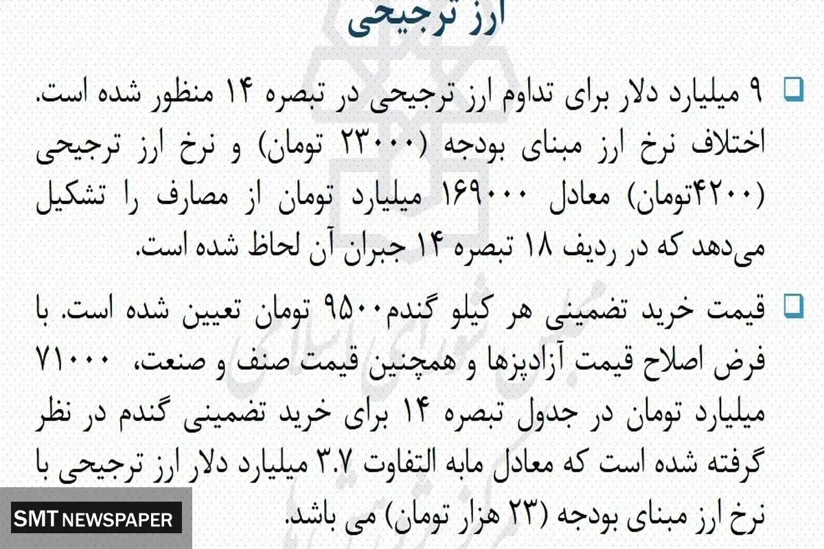 تخصیص ارز ترجیحی به کالاهای اساسی
