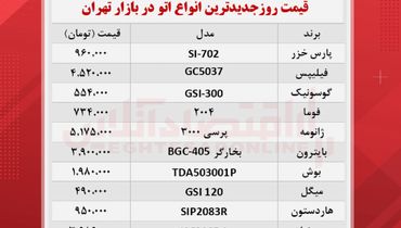 قیمت جدید انواع اتو در بازار